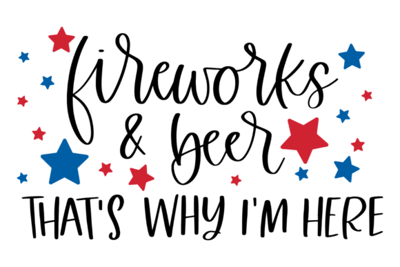 Celebrate with Humor: The Fireworks & Beer SVG Design