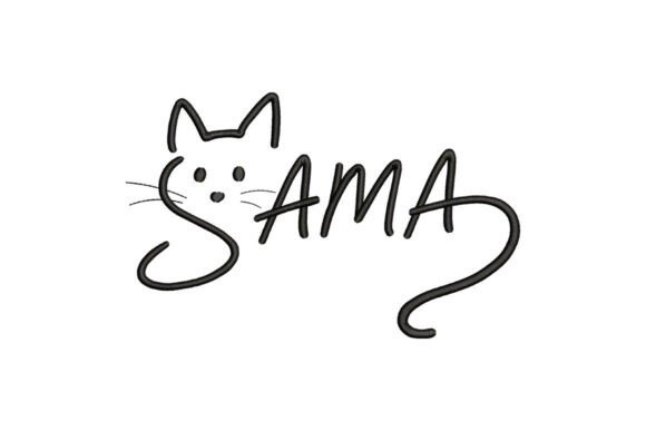 Cute Cat Mama Embroidery Design: A Creative Asset