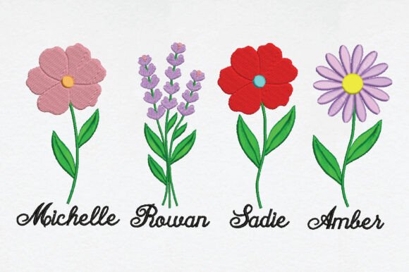 Elevate Projects with Wildflower Bouquet Embroidery Design