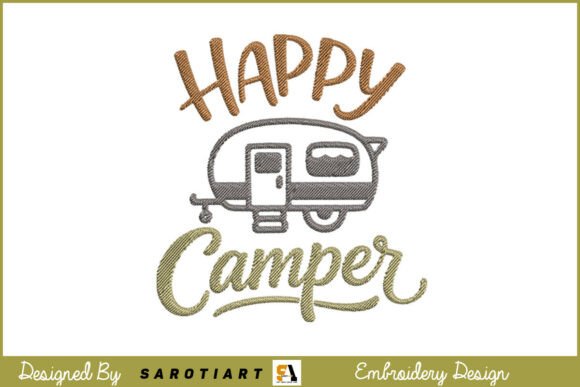 Happy Camper Vintage Trailer Design: A Graphic Asset Guide