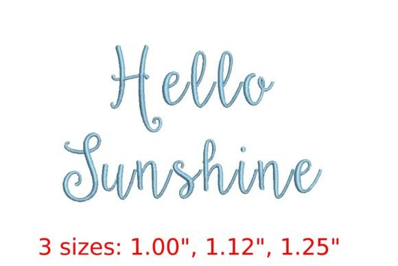 Hello Sunshine Embroidery Font: A Bright Design Asset