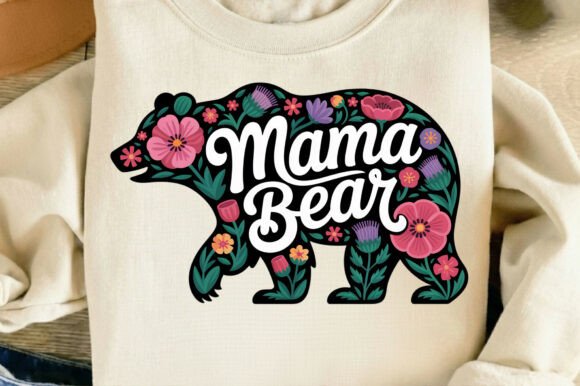 Mama Bear Floral PNG: A Designer's Mother's Day Asset