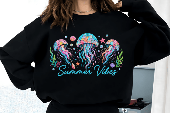 Summer Vibes Jellyfish PNG: Coastal Energy for Design