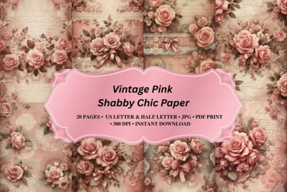 The Enduring Appeal of Vintage Pink Shabby Chic Paper