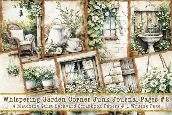 Whispering Garden Corner Junk Journal #2: A Designer's Botanical Asset